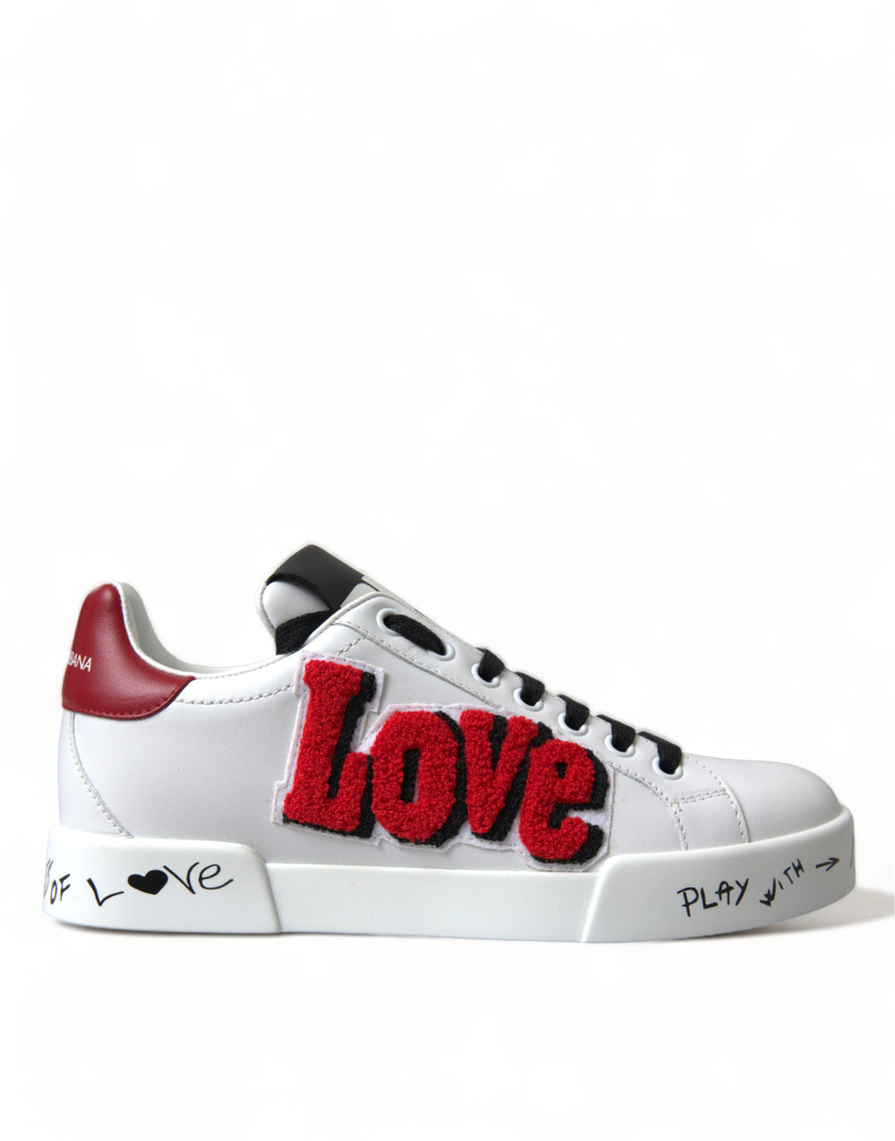 Weiß Love Patch Portofino Klassische Turnschuhe Schuhe