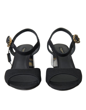 Schwarze Kristalle Riemchensandalen Schuhe