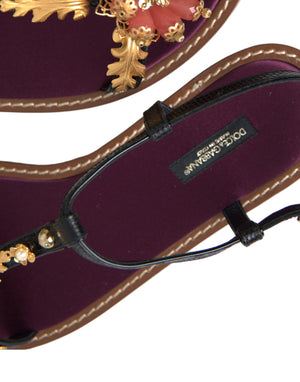Schwarz Kristall Gold Sandalen Leder Schuhe