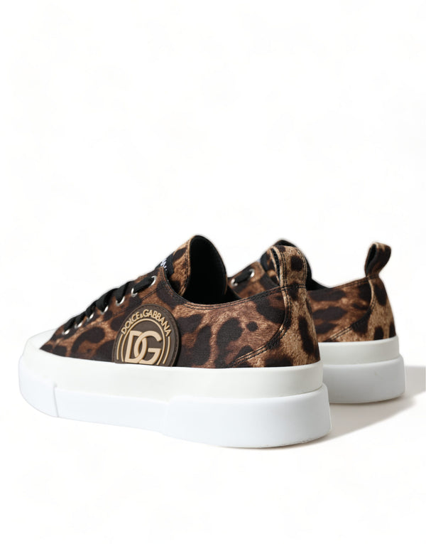 Braun Leopard Canvas Turnschuhe Schuhe