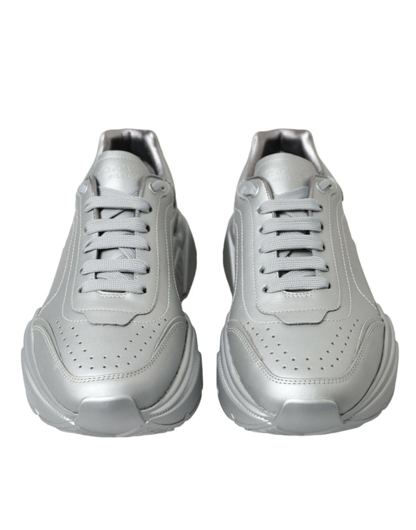 Silber DAYMASTER Leder Männer Casual Turnschuhe Schuhe