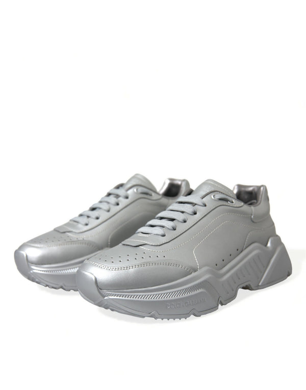 Silber DAYMASTER Leder Männer Casual Turnschuhe Schuhe