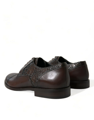 Braune Exotische Leder Schnürschuhe Oxford Dress Schuhe