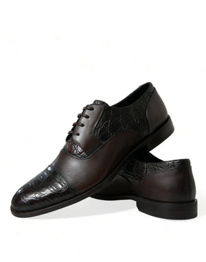 Braunes Exotisches Leder Formelle Herren Anzugschuhe