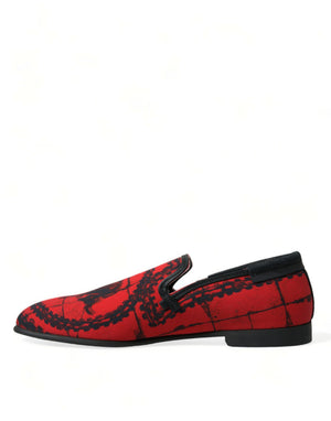Rot Schwarz Torero Loafers Pantoffeln Männer Schuhe