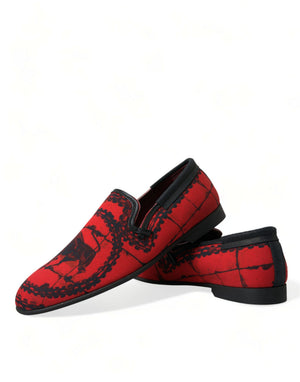 Rot Schwarz Torero Loafers Pantoffeln Männer Schuhe