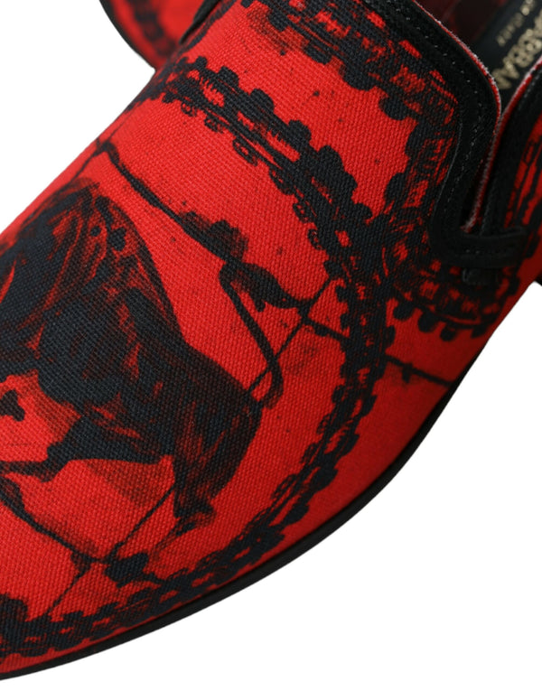 Rot Schwarz Torero Loafers Pantoffeln Männer Schuhe