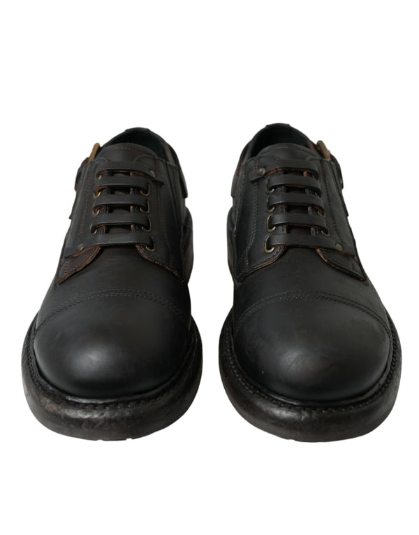 Braun Leder Lace Up Derby Männer Kleid Schuhe