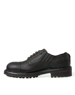 Braun Leder Lace Up Derby Männer Kleid Schuhe