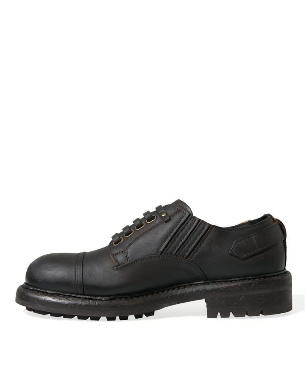 Braun Leder Lace Up Derby Männer Kleid Schuhe