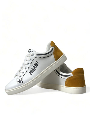 Weiß Leder LOVE Milano Männer Turnschuhe Schuhe