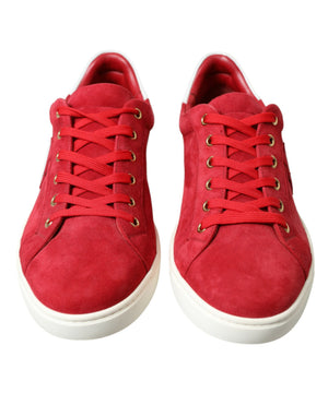 Rot Wildleder Leder Männer Low Top Turnschuhe Schuhe