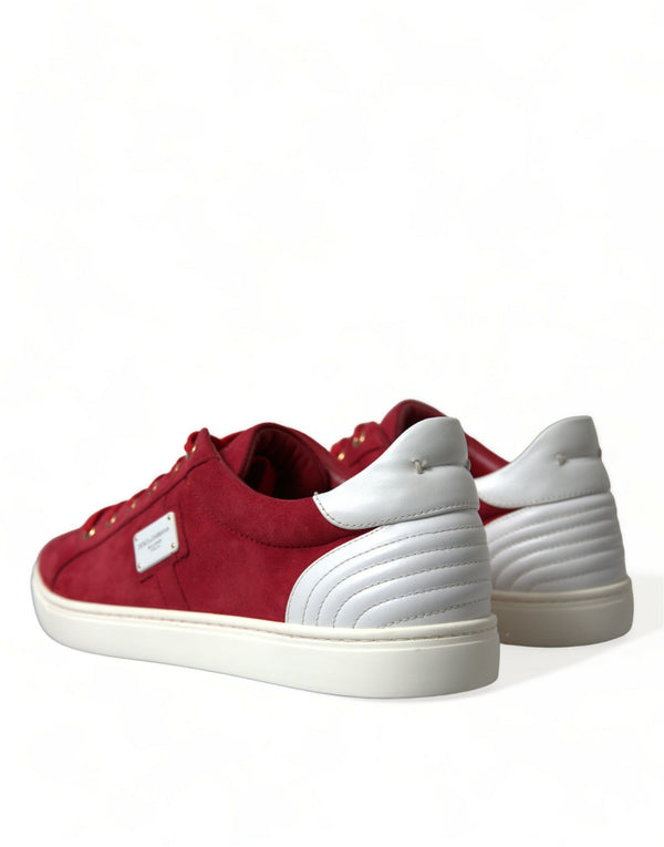 Rot Wildleder Leder Männer Low Top Turnschuhe Schuhe
