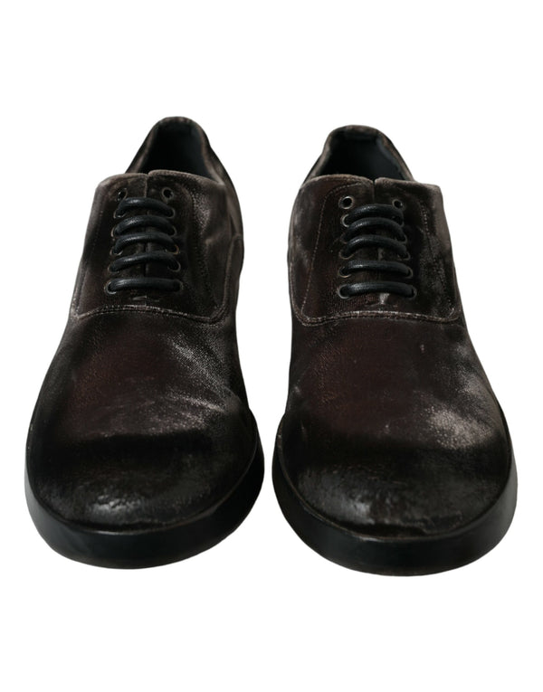 Brauner Samt Männer Lace Up Oxford Kleid Schuhe