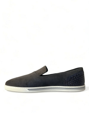 Blau Wildleder Kaiman Männer Loafers Pantoffeln Schuhe