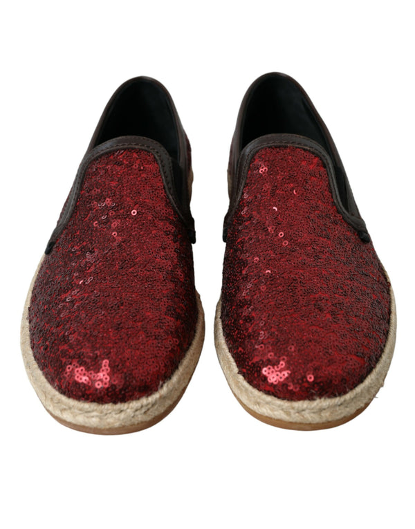 Rote Pailletten Loafer Hausschuhe Männer Schuhe