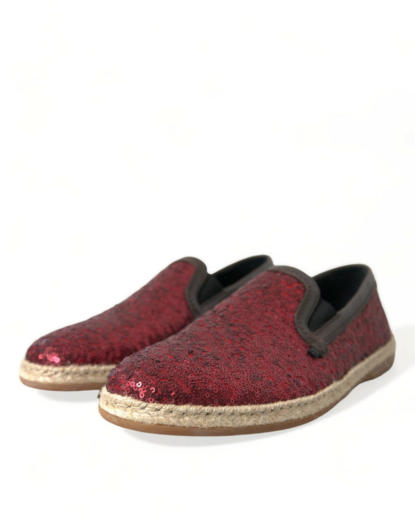Rote Pailletten Loafer Hausschuhe Männer Schuhe