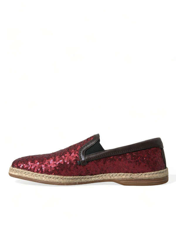 Rote Pailletten Loafer Hausschuhe Männer Schuhe