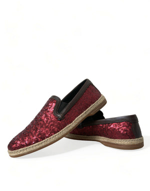 Rote Pailletten Loafer Hausschuhe Männer Schuhe