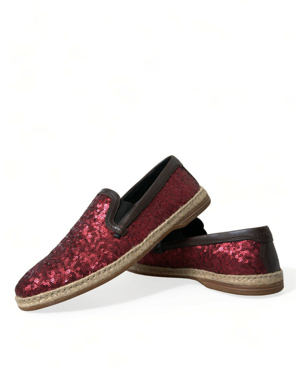 Rote Pailletten Loafer Hausschuhe Männer Schuhe