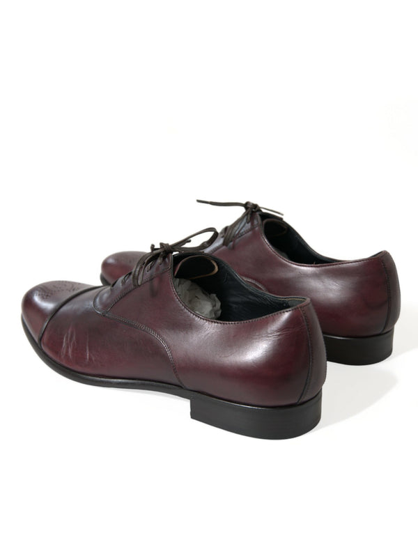Bordeaux Leder Männer Formal Derby Kleid Schuhe
