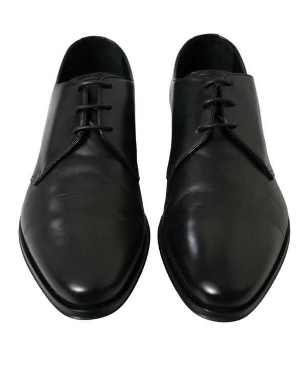 Schwarze Leder Schnürschuhe Formal Derby Dress Schuhe