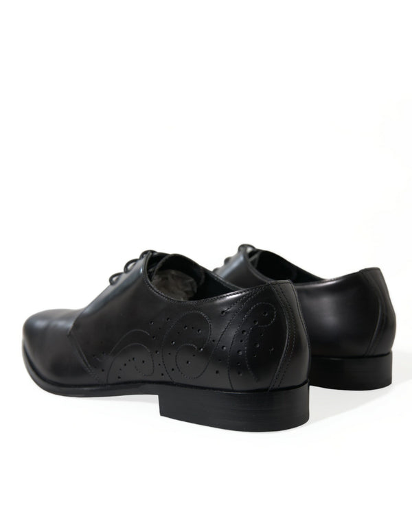 Schwarze Leder Schnürschuhe Formal Derby Dress Schuhe