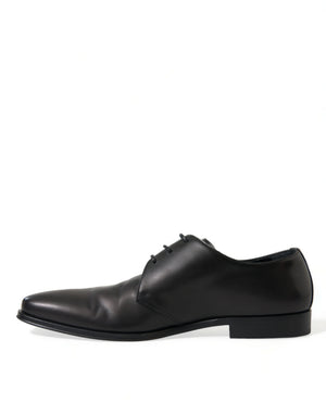 Schwarze Leder Schnürschuhe Formal Derby Dress Schuhe