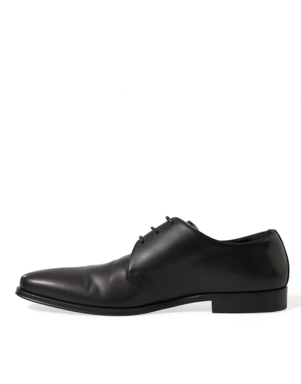 Schwarze Leder Schnürschuhe Formal Derby Dress Schuhe