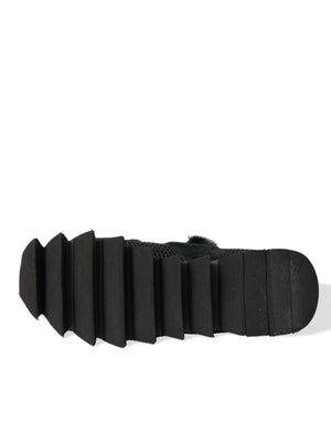 Schwarz Pelz verschönert Wildleder Sneakers Schuhe