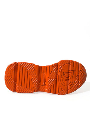 Orange Multi Panel klobige High Top Turnschuhe Schuhe