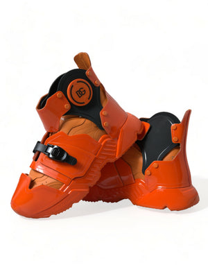 Orange Multi Panel klobige High Top Turnschuhe Schuhe