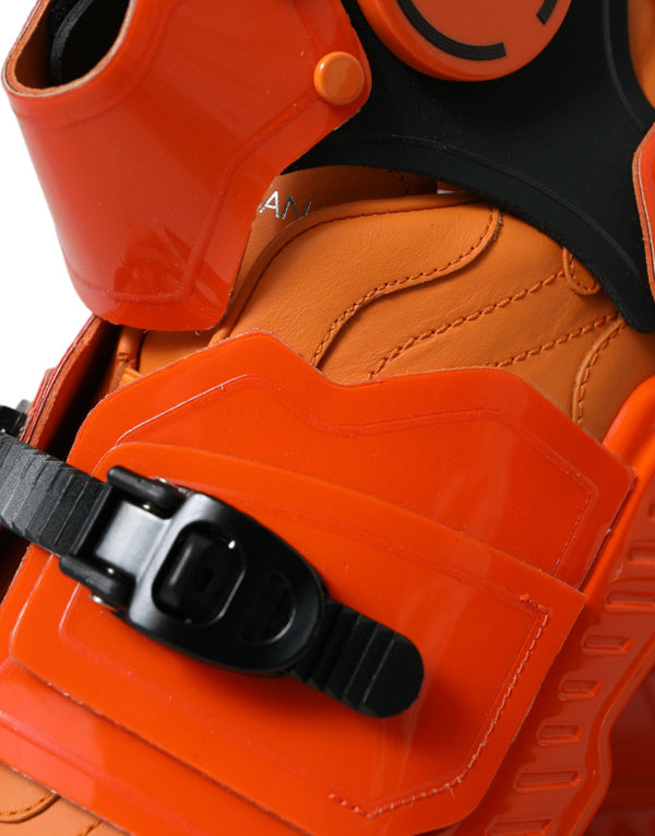 Orange Multi Panel klobige High Top Turnschuhe Schuhe