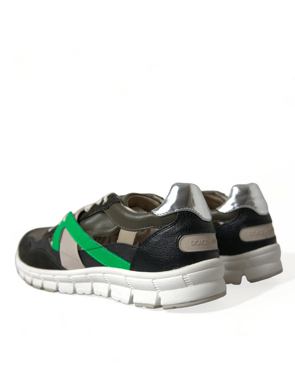 Multicolor Leder Wildleder Low Top Sneakers Schuhe