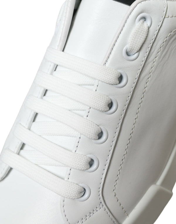 Weiß Grün Leder Portofino Turnschuhe Schuhe