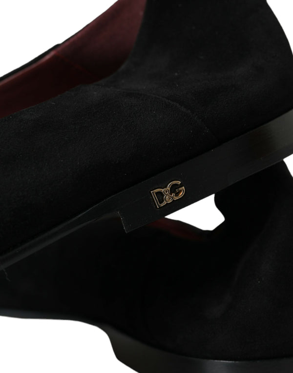Schwarz Wildleder Loafers Formal Kleid Slip On Schuhe