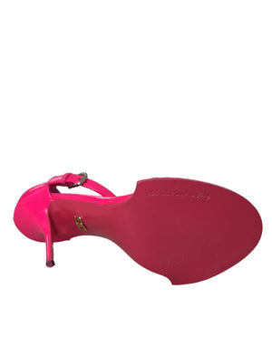 Rosa Leder Crystal Heels Sandalen Schuhe