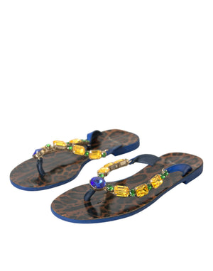 Blaue Crystal Calf Leder Strandschuhe