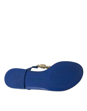 Blaue Crystal Calf Leder Strandschuhe