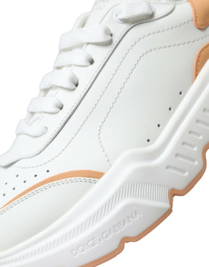 Weiß Pfirsich DAYMASTER Leder Turnschuhe Schuhe