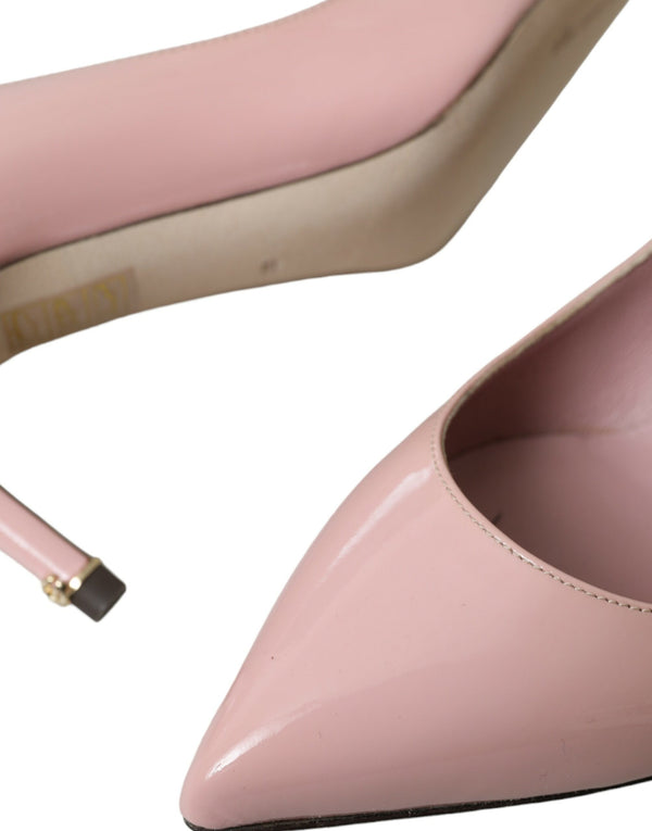 Hellrosa Lackleder Heels Pumps Schuhe