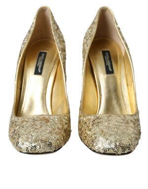 Gold Pailletten Kristall Absätze Pumps Schuhe