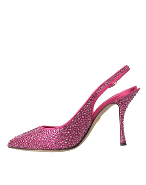 Rosa Slingbacks Kristall Pumps Schuhe