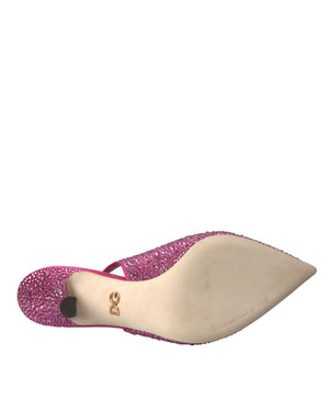 Rosa Slingbacks Kristall Pumps Schuhe