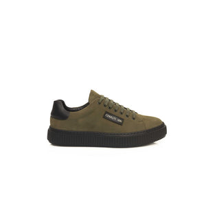 Grünes Rindsleder Herren Sneaker