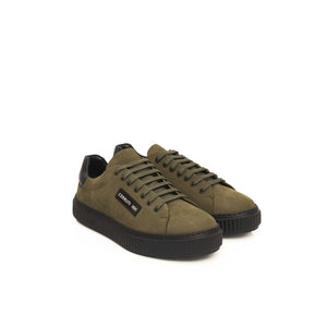 Grünes Rindsleder Herren Sneaker