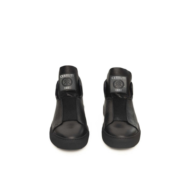 Schwarzes Kalbsleder Herren Sneaker