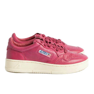 Fuchsia Ziegenleder Damen Sneaker