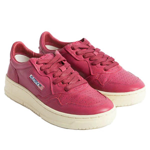 Fuchsia Ziegenleder Damen Sneaker