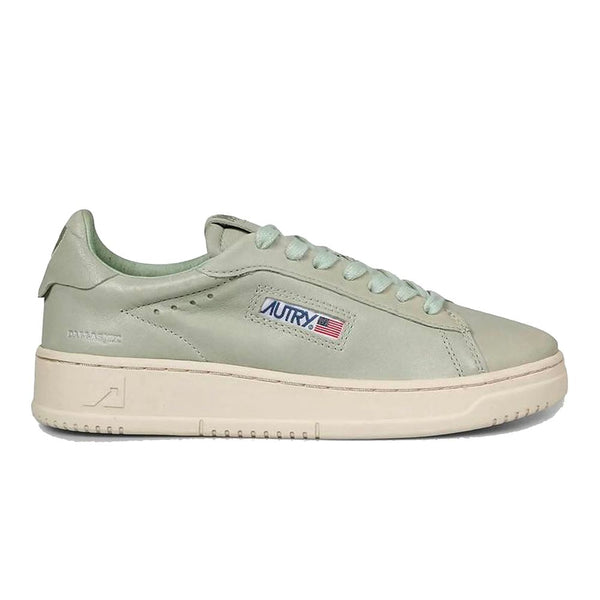Grüner Leder-Sneaker